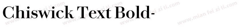 Chiswick Text Bold字体转换